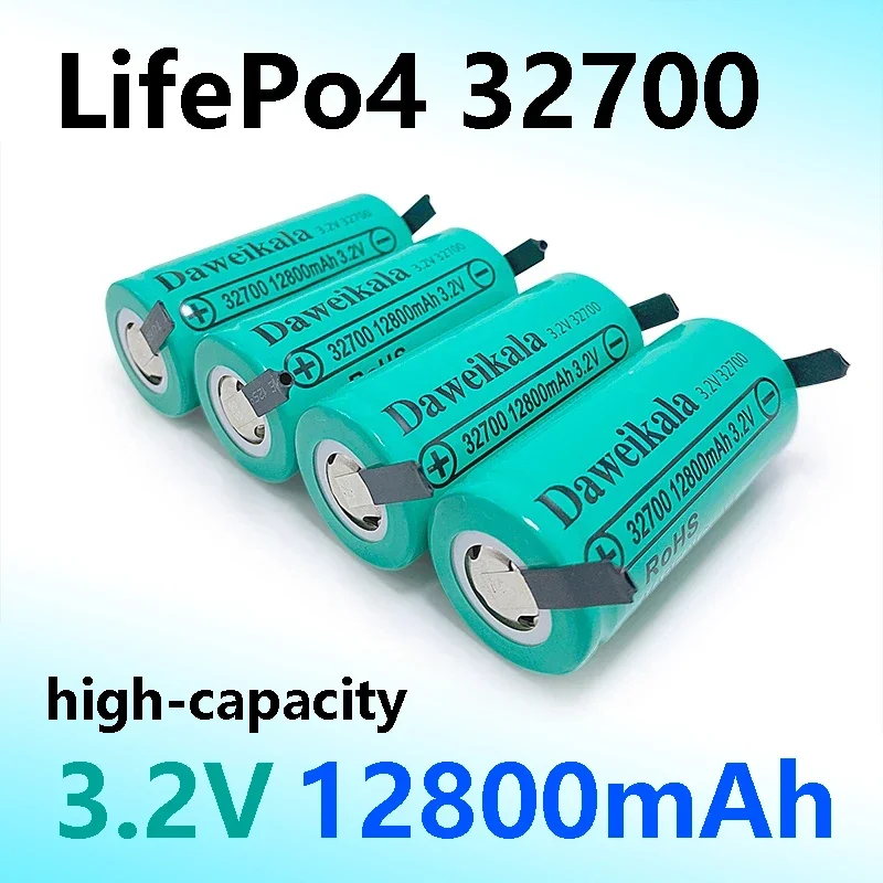 100% orignal LiFePO4 Battery 3.2V 32700 battery 12800mAh 35A Continuous Discharge Maximum 55A High power battery+DIY Nickel