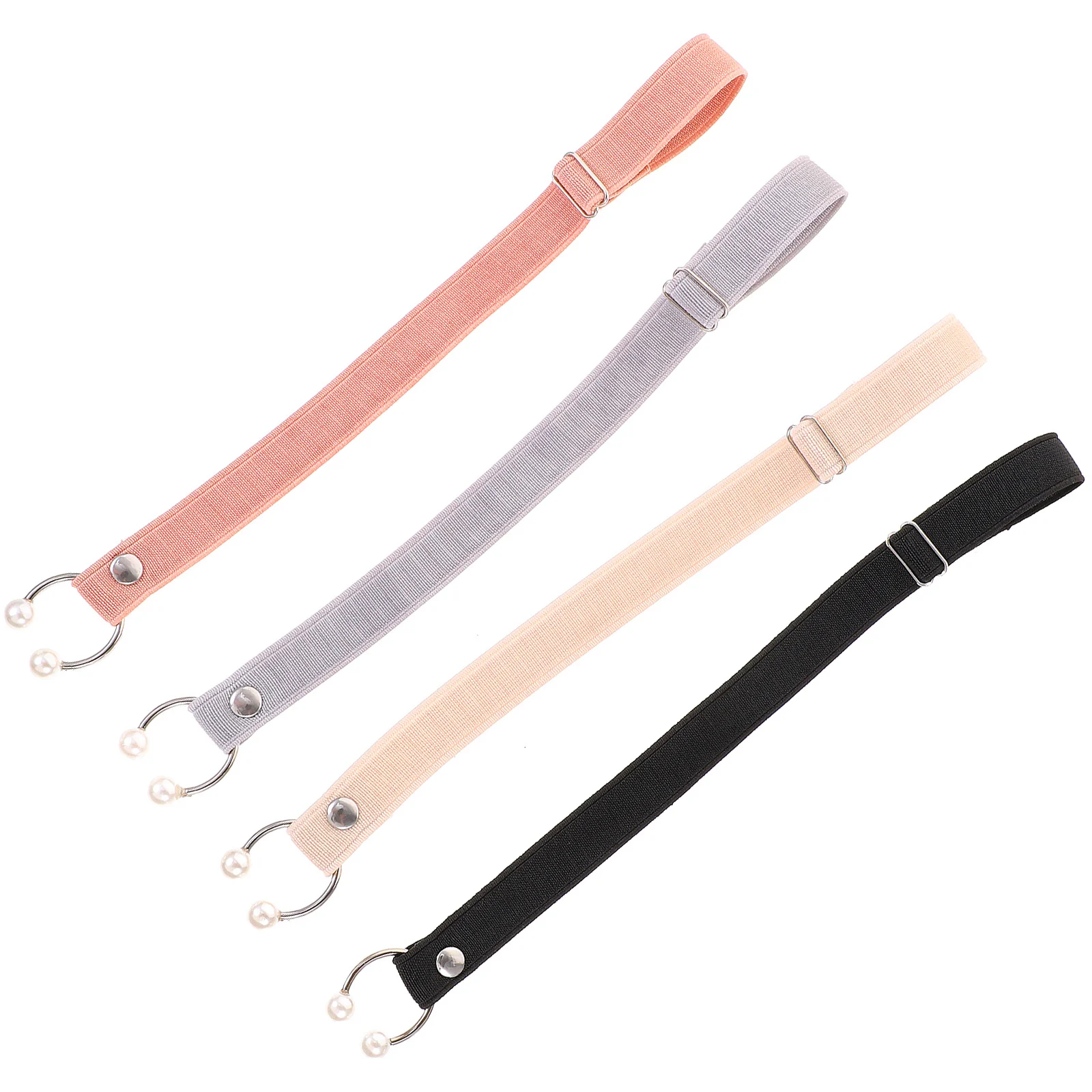 

8pcs High Heel Shoe Straps Elastic Band Lightweight Detachable Women Shoes Protector Black Gray Beige Pink Pearl Design