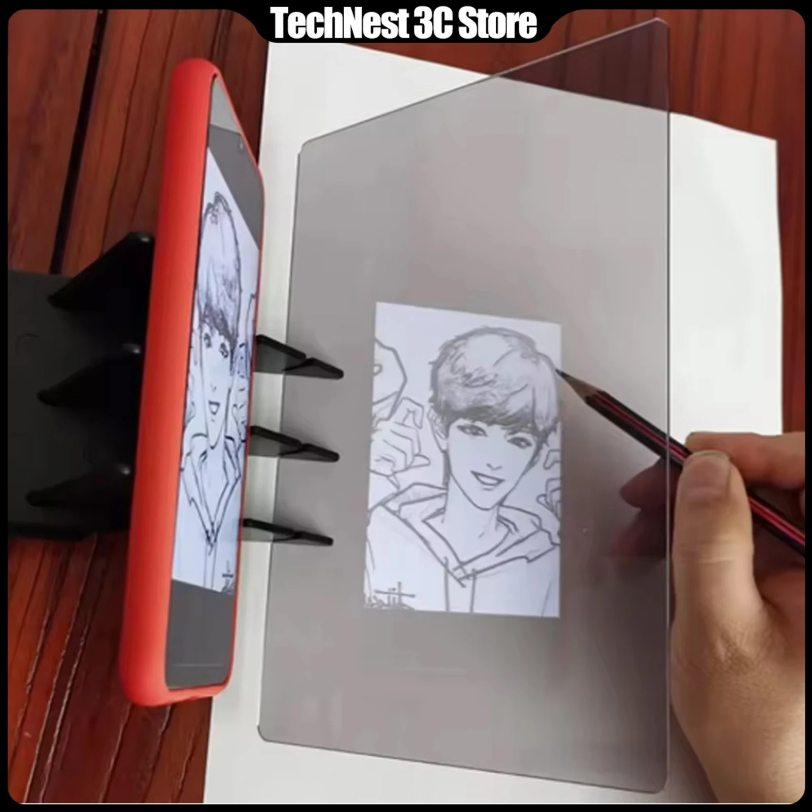 Optical Clear Drawing Board, Portable Optical Tracing Board Image Draw Board Tracing Drawing Projector Optical Painting Board
