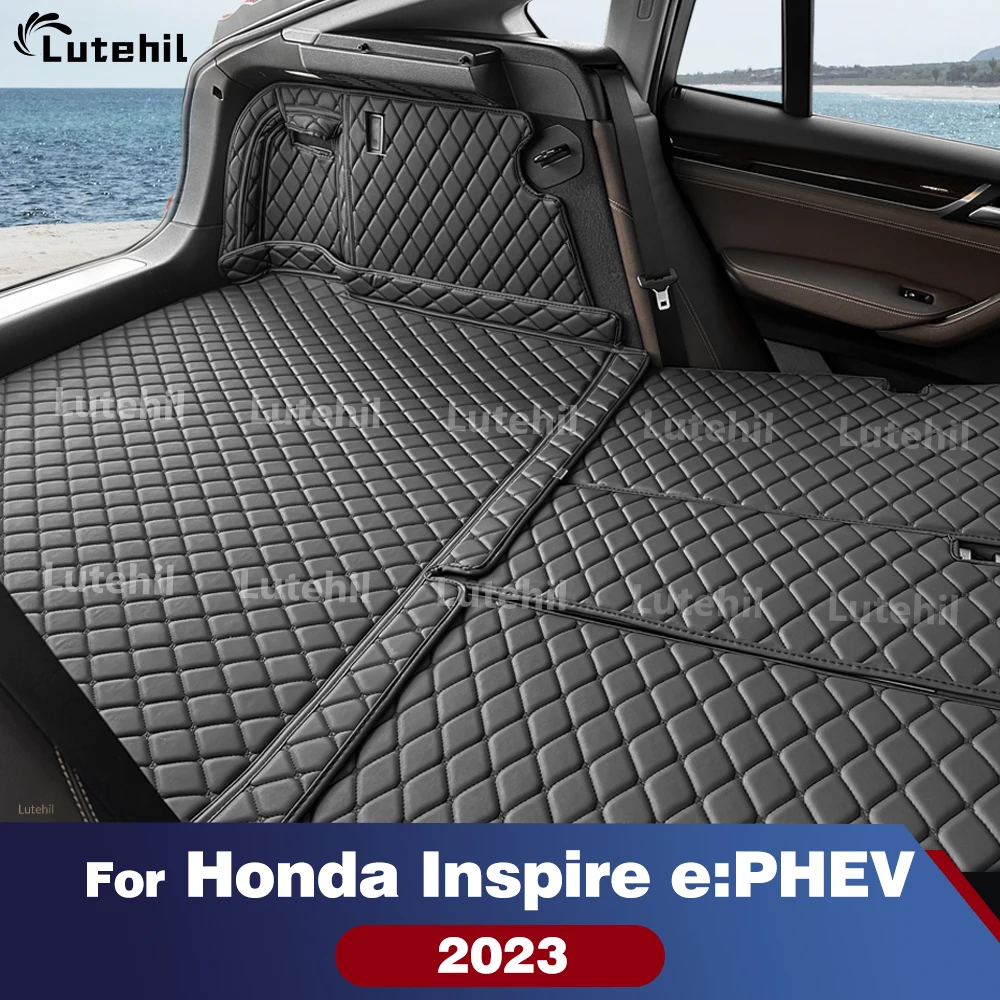 

Грузовой вкладыш для Honda Inspire e: PHEV 2023, полный комплект, коврик для багажника, всепогодный ковер с защитой спинки, аксессуары для грузового коврика