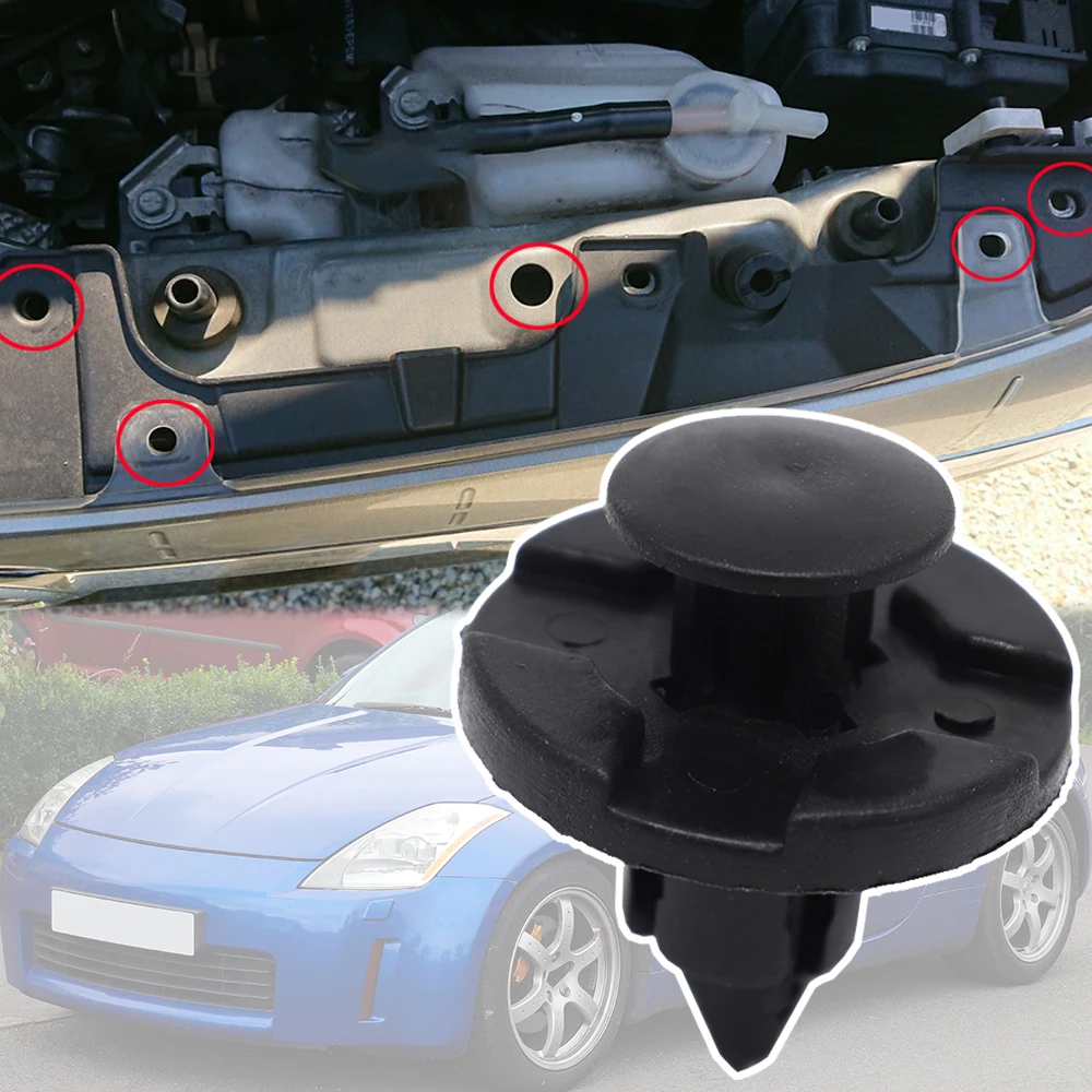 Para nissan 350z z33 370z 2002 - 2014 fairlady z carro pára-choques roda arco guarnição clipe forro lama aleta guarda rebite substituição