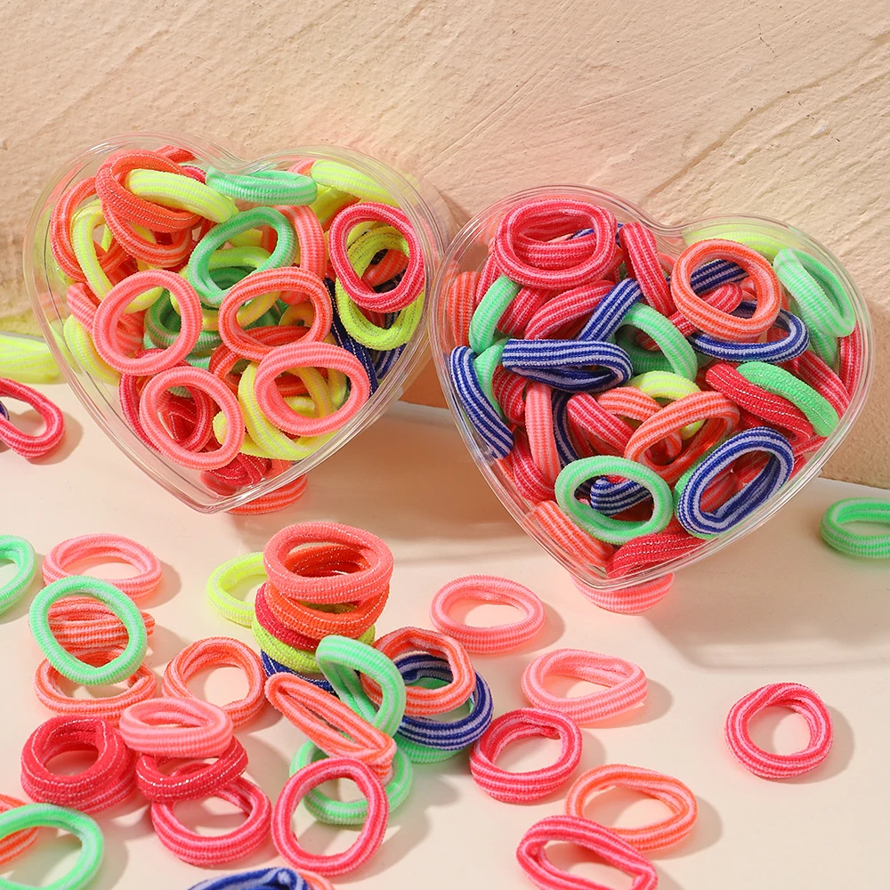 20/50/100pcs Girls Colourful Disposable Rubber Band Hair Ties Headband Children Ponytail Holder Bands Kids Hair Accessories