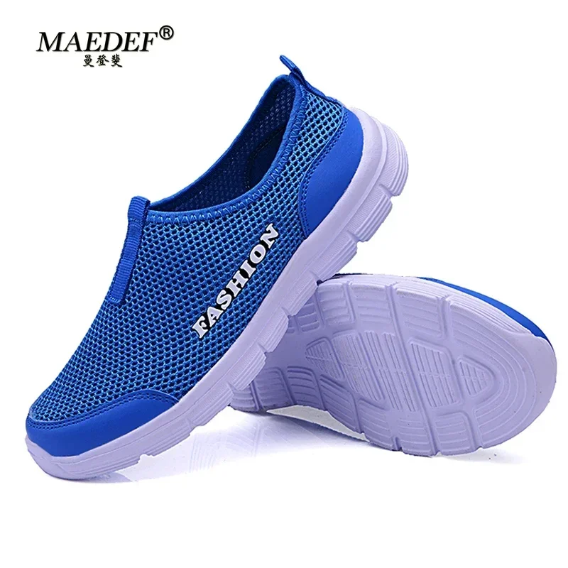 MAEDEF-zapatillas de deporte informales para hombre y mujer, zapatos planos ligeros de malla, Calzado cómodo y transpirable para caminar