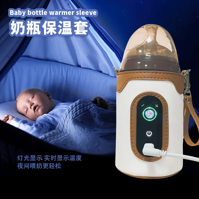 USB milk warmer heating household outdoor portable milk thermostat constant temperature baby bottle insulation cover