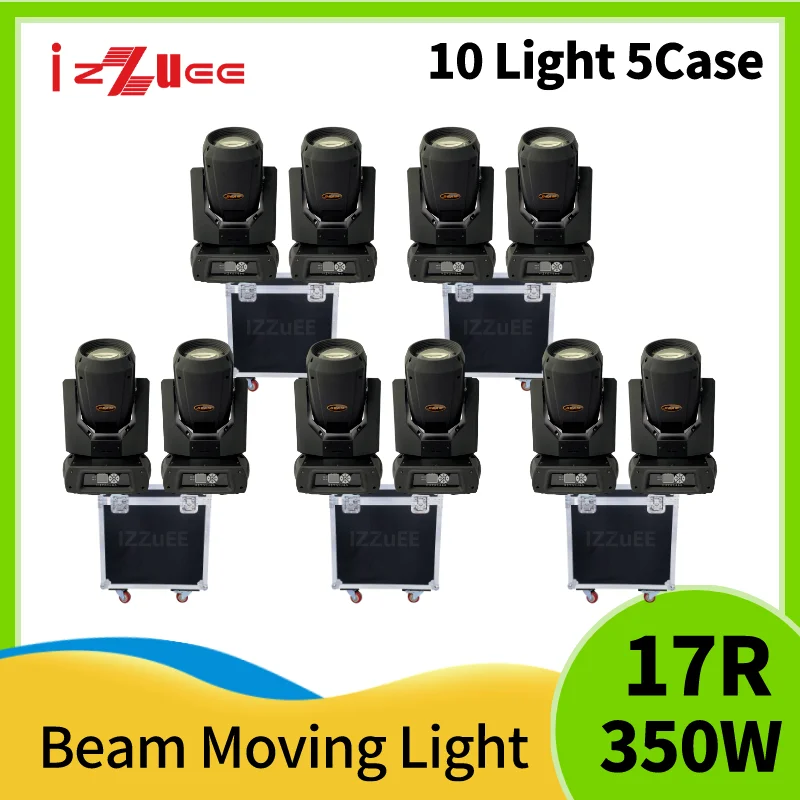 1~10pcs Beam 350W 17r Moving Head Light 17r Beam Light Sharpy Beam 350W Gobo Moving Head Lighting Wash Stage Lights Flightcase