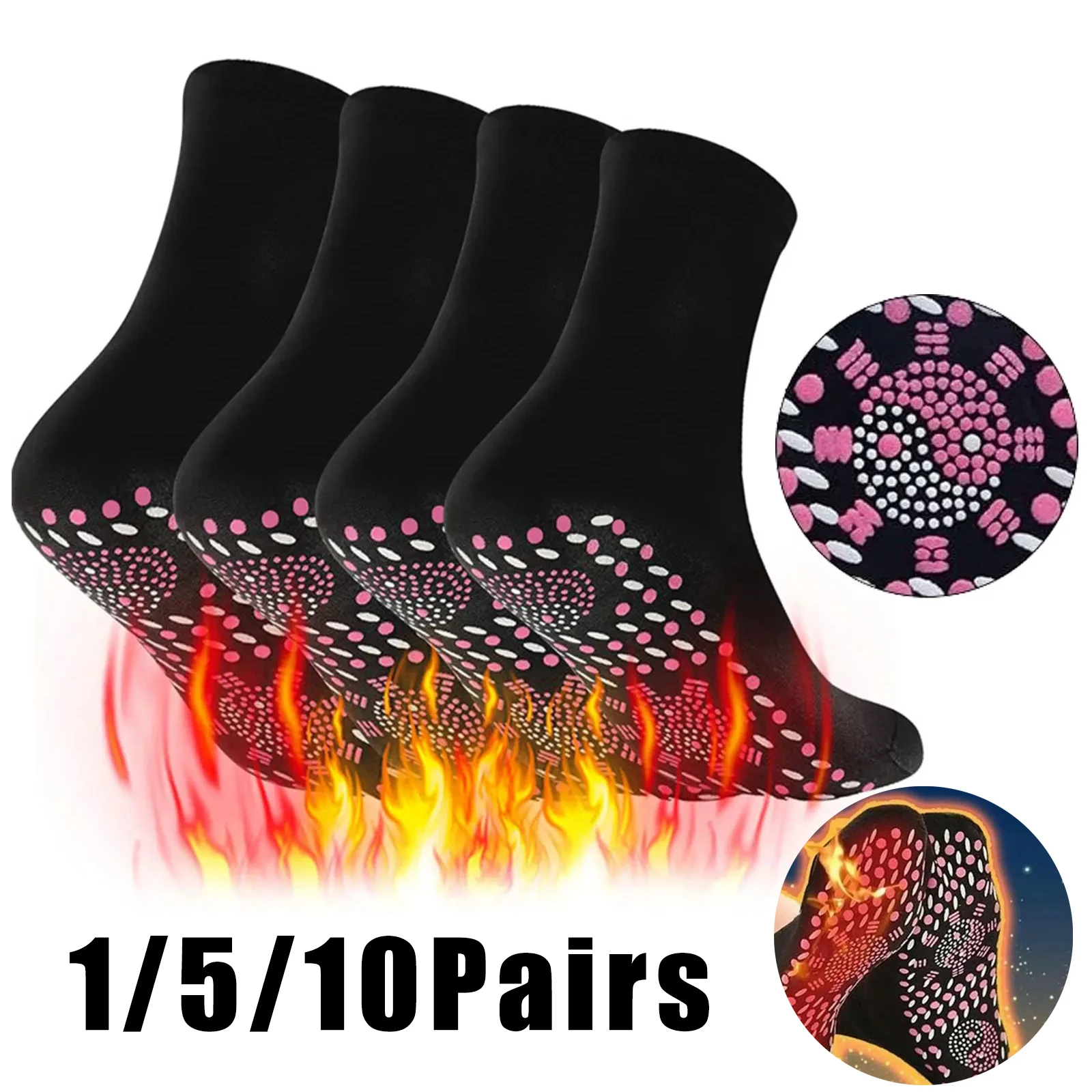 

Men Women Foot Massage Magnetic Therapy Socks Non Slip Relieve Tired Winter Fever Warm Health Equipment Spring Winter Comfort