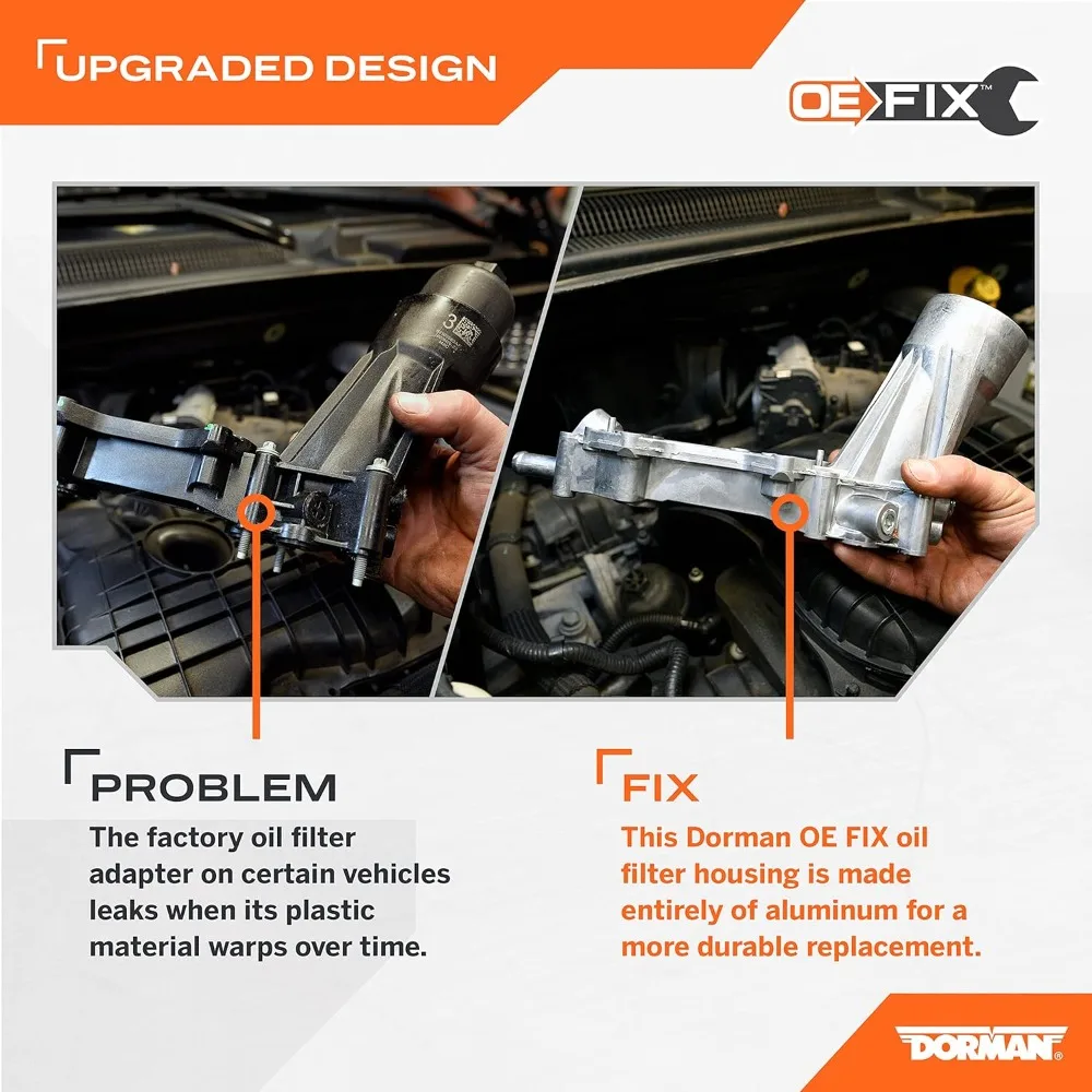 

NEW - 926-959 Patented Upgraded Aluminum Engine Oil Filter Housing with Oil Cooler and Filter Compatible with Select