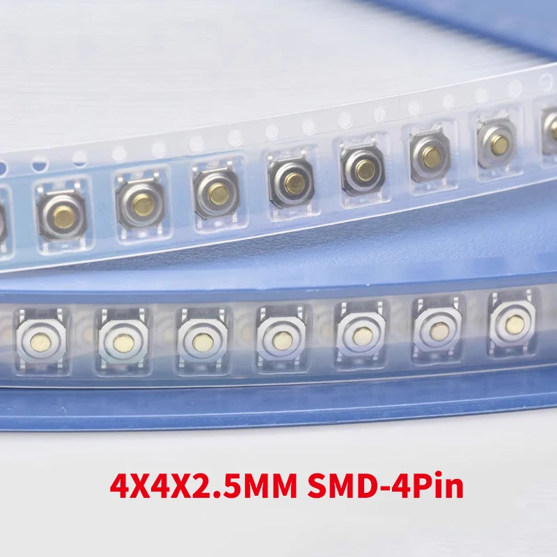 

3000PCS Waterproof Copper Pillar Tactile Push Button Switch 4x4X2.5 Micro Switch 4*4*2.5 mm mini Tact Switch SMD 4 Pin