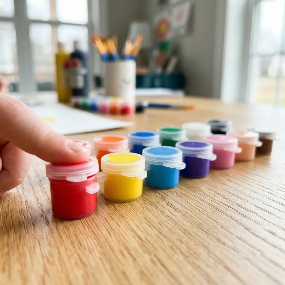 12 Farben 3ml Wasserfestes Acrylfarben-Set, DIY-Kunstbedarf für Graffiti, Gips- und Leinwandmalerei – Detail 2