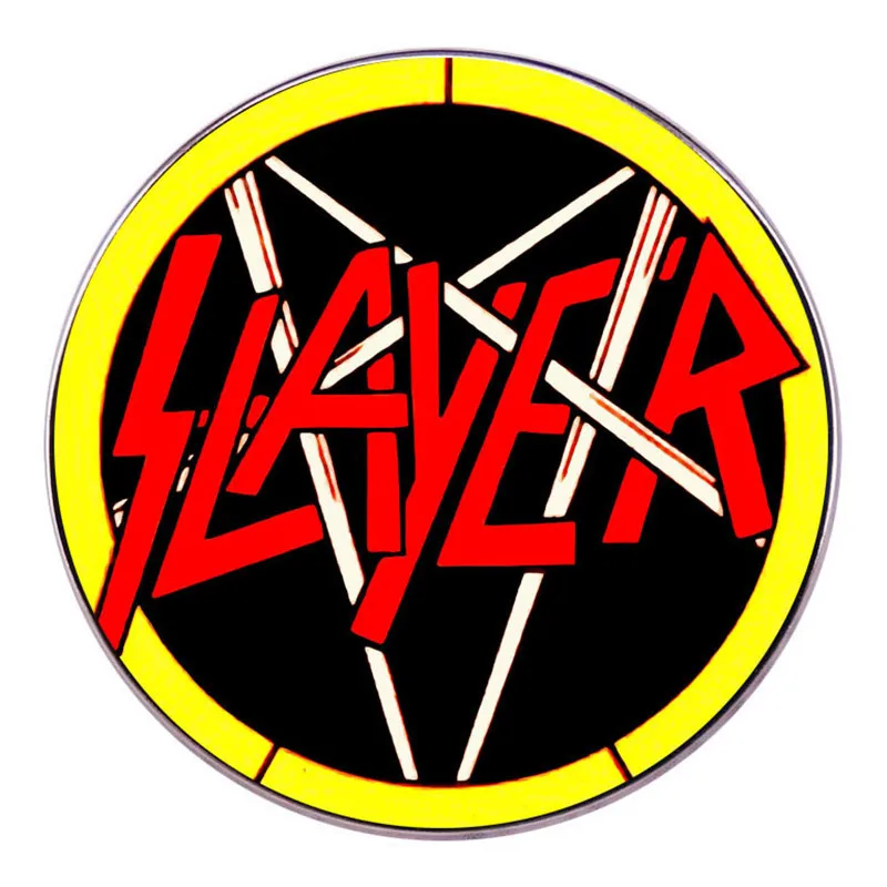 Slayer Band Pin Enamel – American Thrash Rock Metal Music Brooch, Alloy Badge for Jackets, Bags, Hats, Fashion Accessories