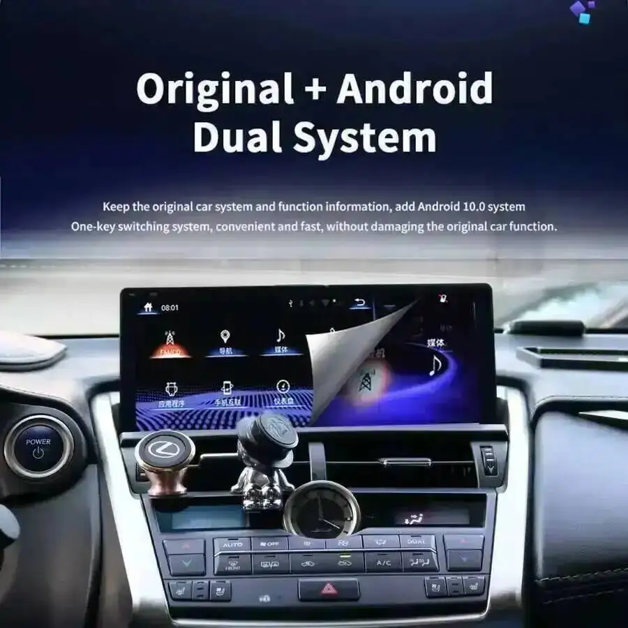 AHD Multimedia video Player For Lexus NX NX200 NX200T 300h 2014-2017 CarPlay BT 8+128GB Android 15 DSP Navi Radio 10.25'' Stereo