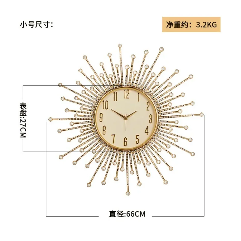 Light luxury home creative wall clock living room high-end sense modern atmosphere decorative clock