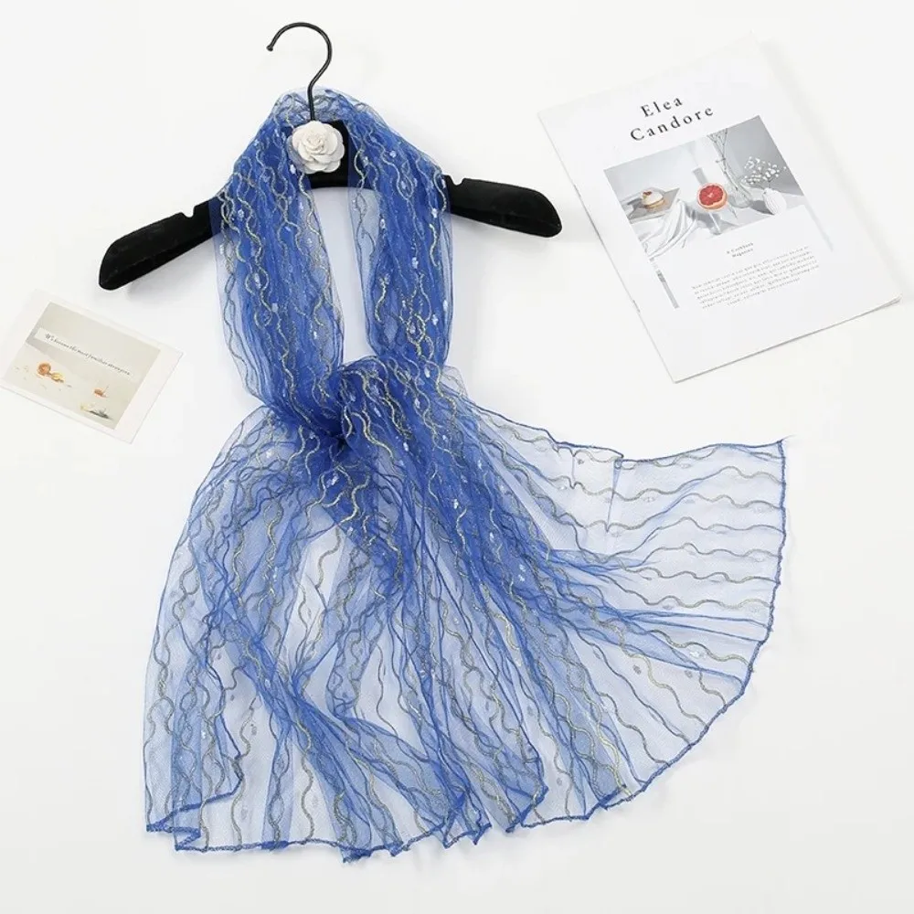 

Мягкий элегантный блестящий шарф, шифоновый длинный женский хиджаб, дышащая кружевная шаль для женщин