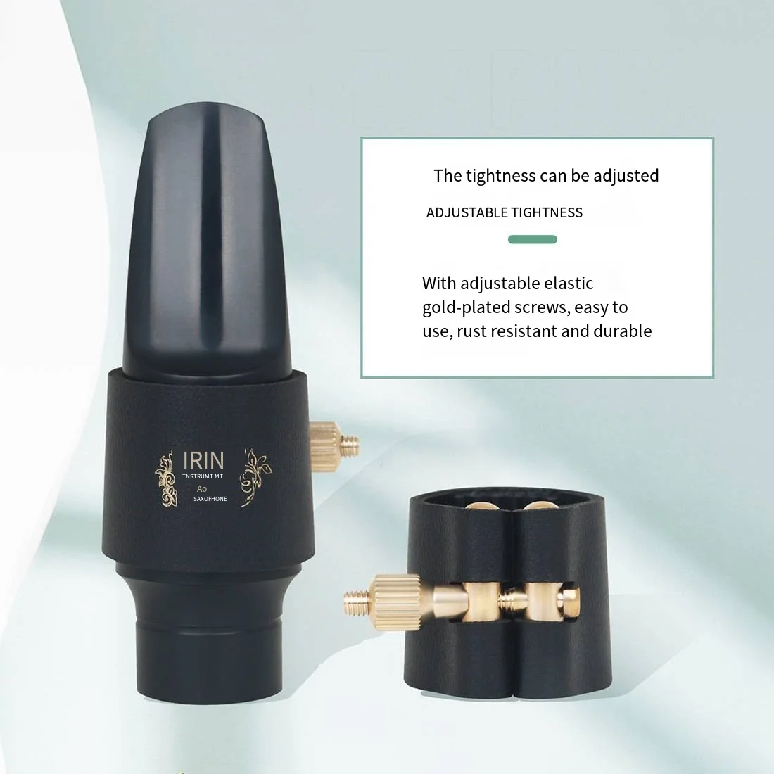 

Alto Saxophone Set Plastic Flute Head Hat Leather Clip Flute Head Mouthpiece Accessories for Musician Instrument Supplies
