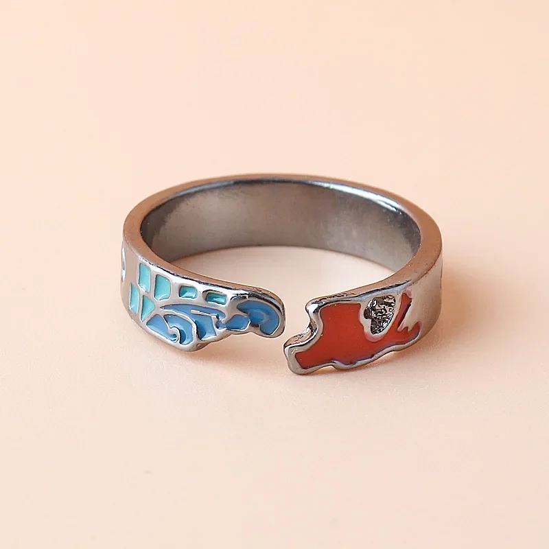 Animation Derivatives Kamado TanjirouTomioka Giyuu Water Breathing Metal Ring Exclusive Design Kawaii Brithday Gift for Friend