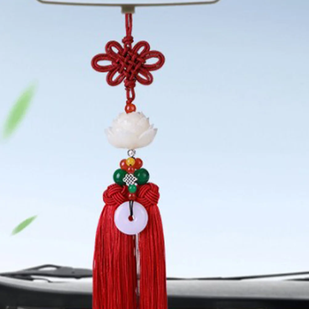 

Car Hanging Decor Tassel Pendant Chinese Knot Premium Vehicle Ornament for Auto Truck Suv Interior Accessory