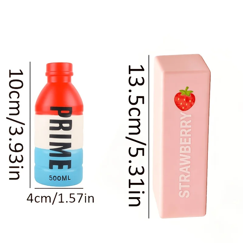 4pcs Strawberry Stick Set, Bottle Squeeze Toys, Random Color, Slow Rise Fidget Toys, Birthday Party Gifts, Classroom Prizes Fun