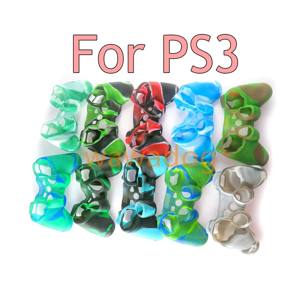 20-個-ps3-コントローラゲームパッドシリコーンゴムスキンケース保護カバー迷彩プレイステーション-3-ジョイスティック