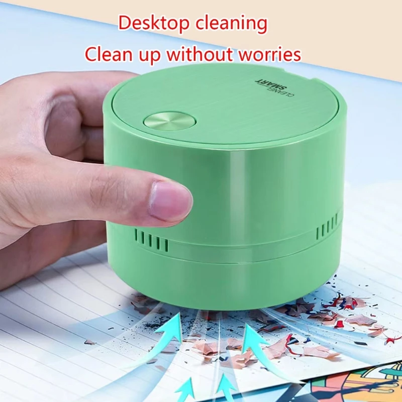 Mini Desktop Vacuum Cleaner Portable Student Children Cleaning Supplies for Home Computer Keyboards Cleaning