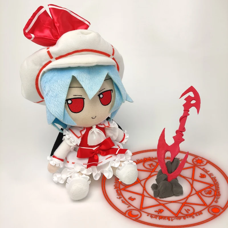 

In Stock Anime TouHou Project Fumo Remilia Scarlet Cosplay Cute Figure Doll Plush Stuffed Sitting Dolls Girl Toy Kawaii Gifts