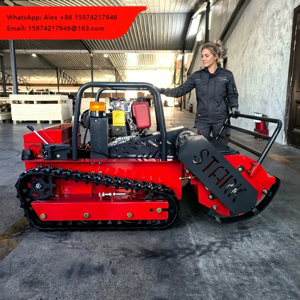 CE EPA Approved Smart Lawn Mower Wireless Rc Grass Cutting Machine Diesel 800 1000 1200Mm Tracks Remote Control Lawn Mower