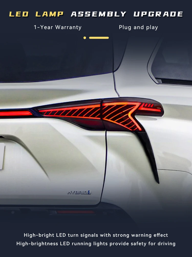 

Авто задние фонари для Toyota 2021-2023 Sienna задний фонарь DRL задний фонарь сигнальные светодиодные лампы модифицированный тормоз автоматические автомобильные аксессуары