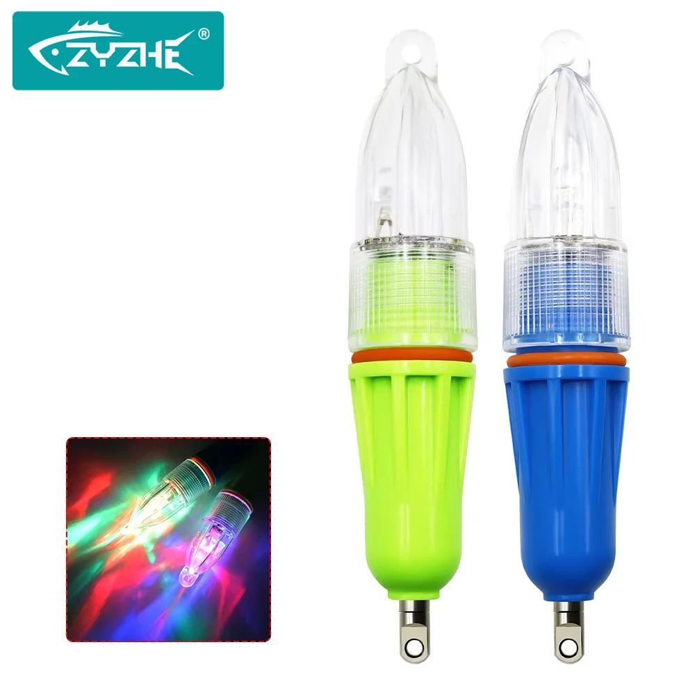 ZYZHE 1/2PCS Fishing Lure Light 13cm/5.12in LED Super Bright Deep Sea Boat Fishing Tackle Fish Attracting Lamp