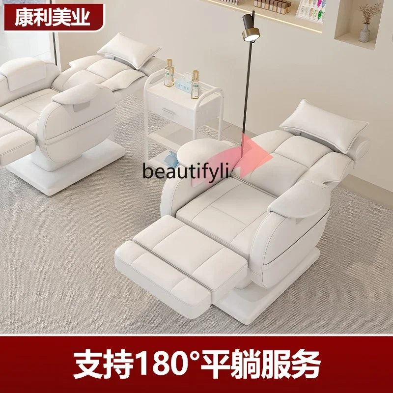 Nail beauty bed Electric multi-functional single reclining beauty salon massage eyelash bed