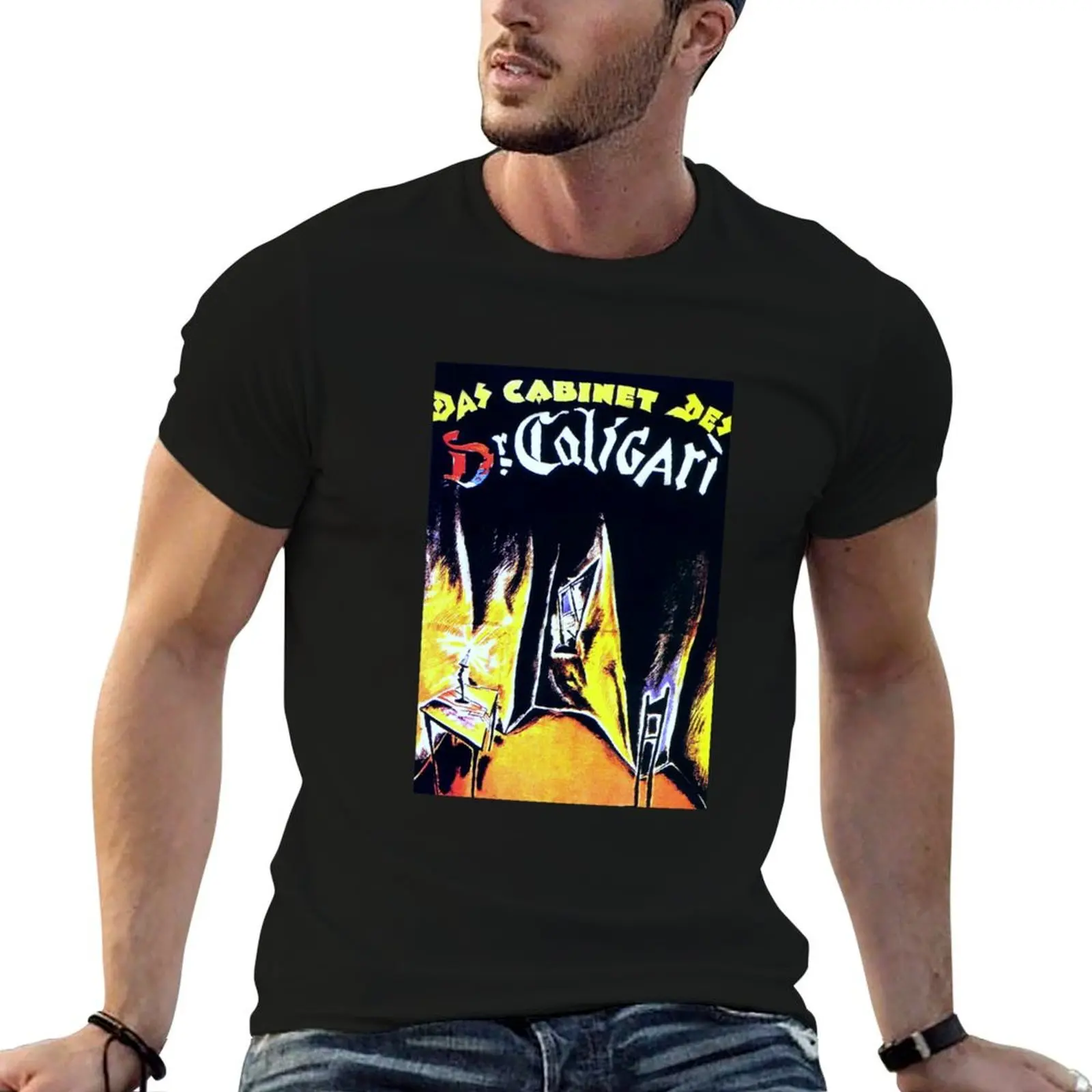 Caligari Poster With Chair T-Shirt basketball graphic tees boys whites shirts graphic tee mens designer t shirt