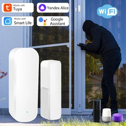 Tuya Smart WiFi Door Sensor Window Open Close Detector Smar Llife APP Alexa Google Home Voice Control Magnetic Door Sensor