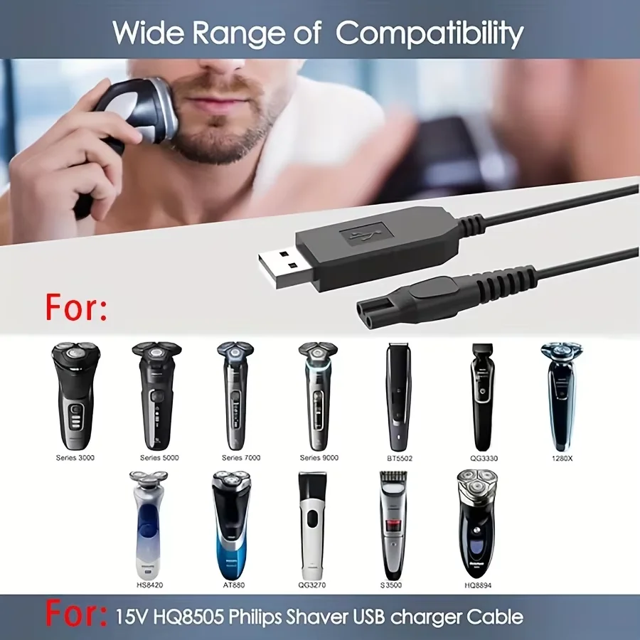 EU Plug Travel Charger Adapter | 3 Types Replacement Fast Charging Power Supply for Philips Electric Shavers Multi Series