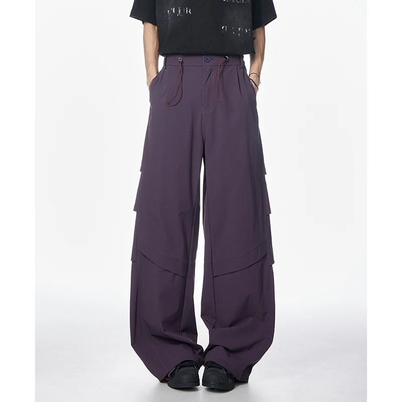 

Skateboarding Sports Trousers American Spring and Autumn Outdoor Loose Sports Wide-leg Mens Trousers Black Curved Knife Trousers