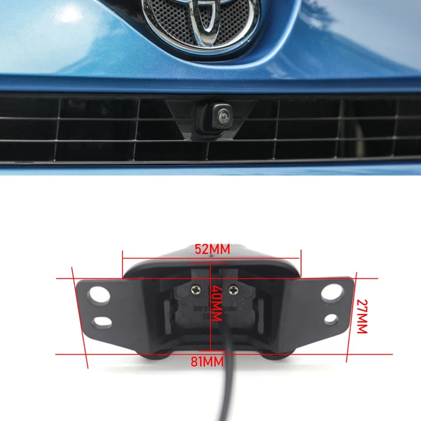 HD AHD 1080P Car Front View Grille Camera Night Vision Waterproof Auto For Toyota RAV4 XA40 Facelift 2014~2018