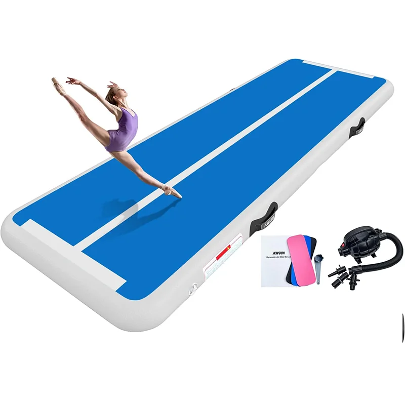 Inflatable Air Gymnastics Mat 7M8M10M Training Mat Thick Tumbling Mat with Electric Pump for Home/Gym/Outdoor