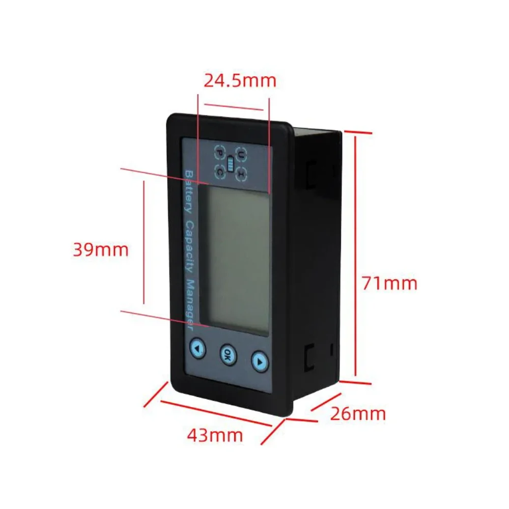 Hall Coulomb Meter Battery Capacity POWER Charge Display DC 12V 24V 48V 60V Lead-acid Li-ion Lifepo4 Lithium BMS W Shunt