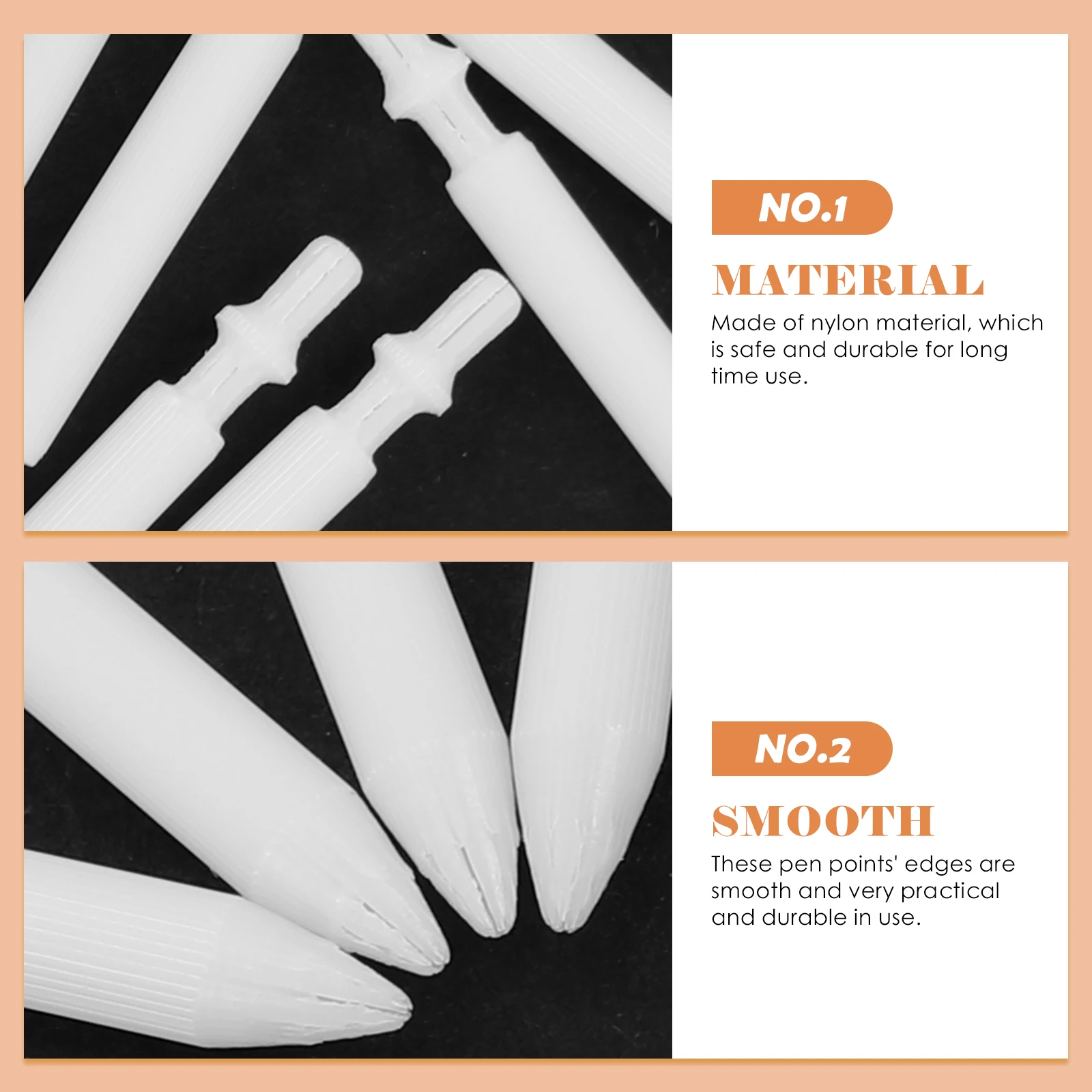 

10pcs Replacement Pen Nibs For Paint Pens Premium Nylon Tips Smooth Durable Writing Tools Home Office School Art Craft Marker