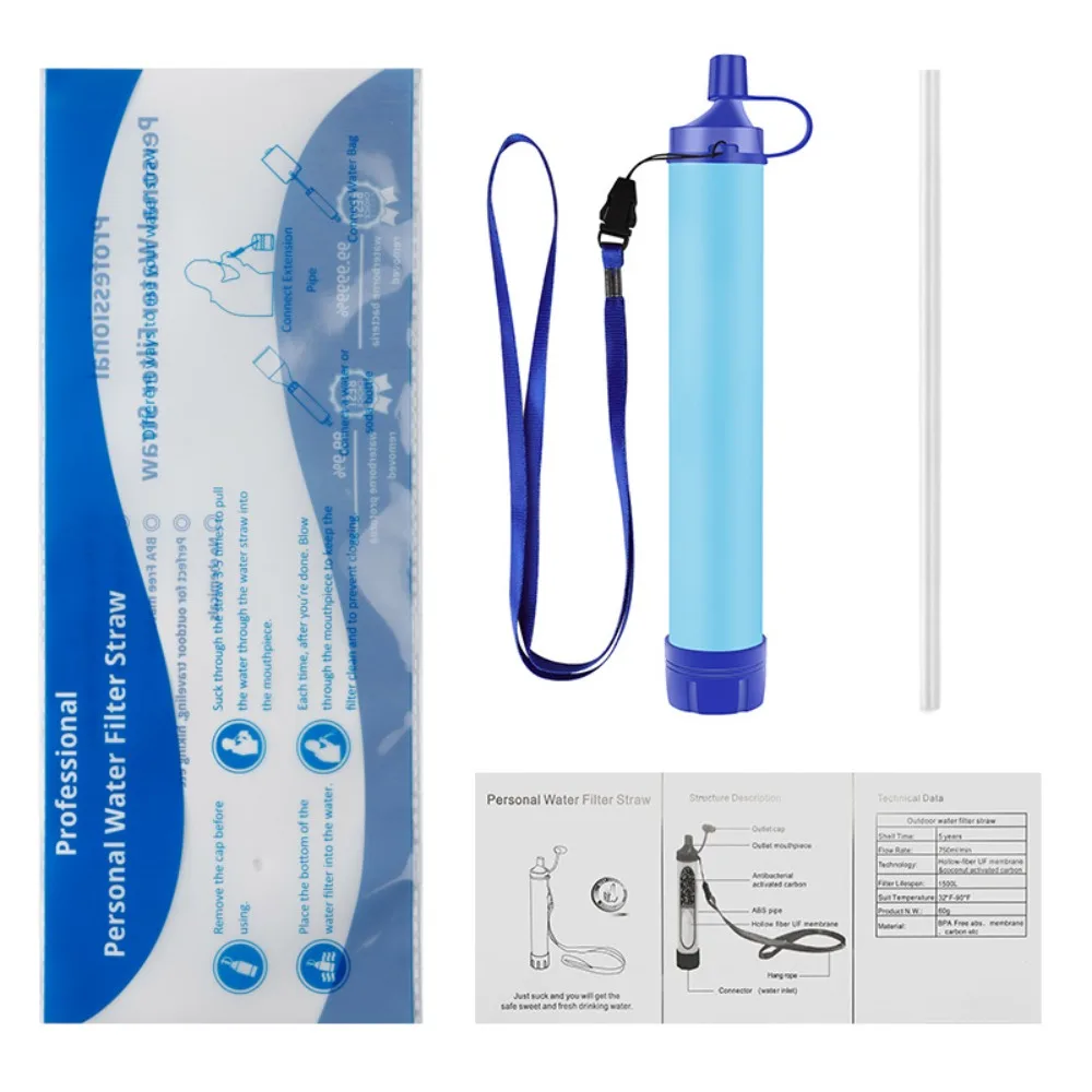 

Mini Mini Water Filter Straw Purifier Direct Drinking Purification Water Filter Straw Survival Drinking Water Filtering Straw
