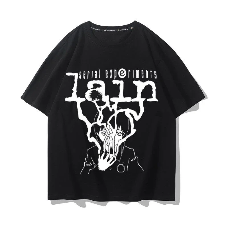 男性と女性のための実験的な綿のTシャツ,日本のアニメのストリートウェア,y2kの個性,トップ,グラフィック,Tシャツ,男性と女性,シリーズ