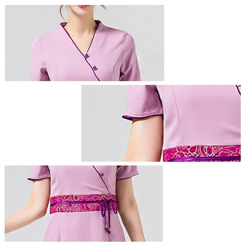 Новый салон красоты, косметолог, темперамент, профессиональная рабочая одежда для косметолога для женщин, техник для ног, спа, комплект униформы для массажиста