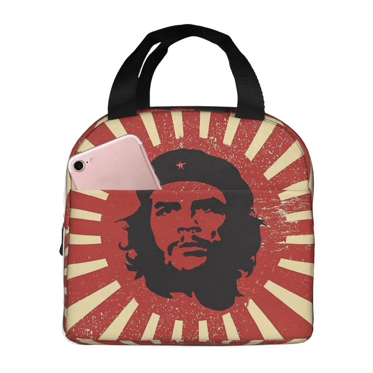 Che Guevara Lunchtaschen, isolierte Bento-Box, Lunchtasche, wiederverwendbare Picknicktaschen, Thermotasche für Frauen, Studenten, Arbeit