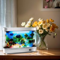 Desktop Aquarium Fish Tank Decorative Light Usb Dynamic Fish Tank Decorative Light Aquarium Decorative Theme Ornaments for Kids
