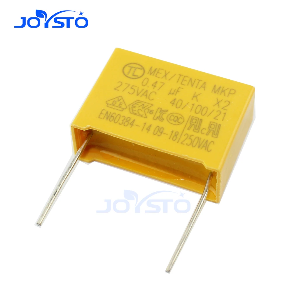 10pcs X2 Safety capacitor 15mm 275VAC 275V 0.022UF 0.047UF 0.1UF 0.15UF 0.22UF 0.33UF 0.47UF 0.68UF 1UF Polypropylene film