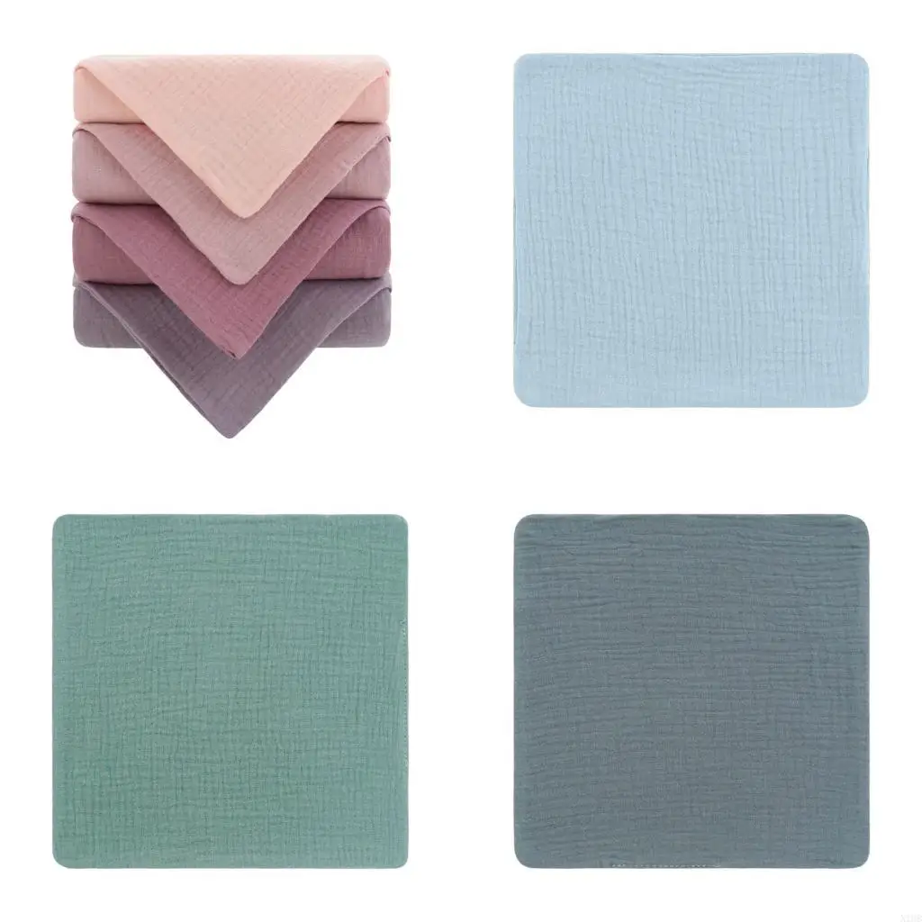 

Baby Wipe Towel Washcloths Double Layers Handkerchief Infant Drool Bibs Cloths