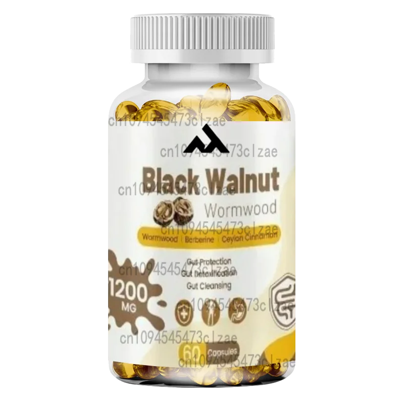 Nuez negra con ajenjo dulce, bereberina, canela de Ceilán, inulina, fruta de oliva, salud digestiva, 60 cápsulas