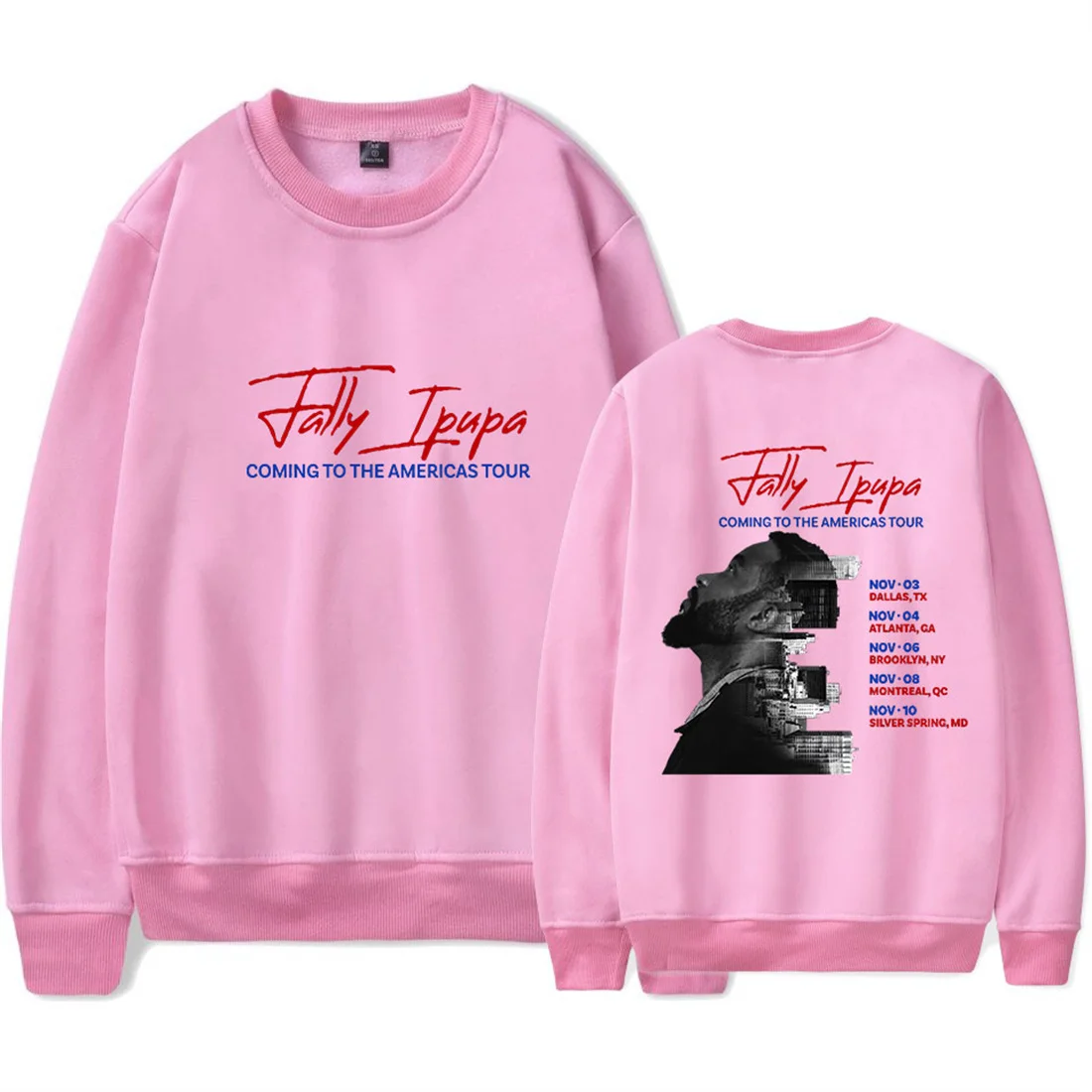 فالي إيبوبا قادم إلى جولة الأمريكتين البلوز عادية كم طويل خمر 90s ملابس الهيب هوب Crewneck Harajuku البلوفرات
