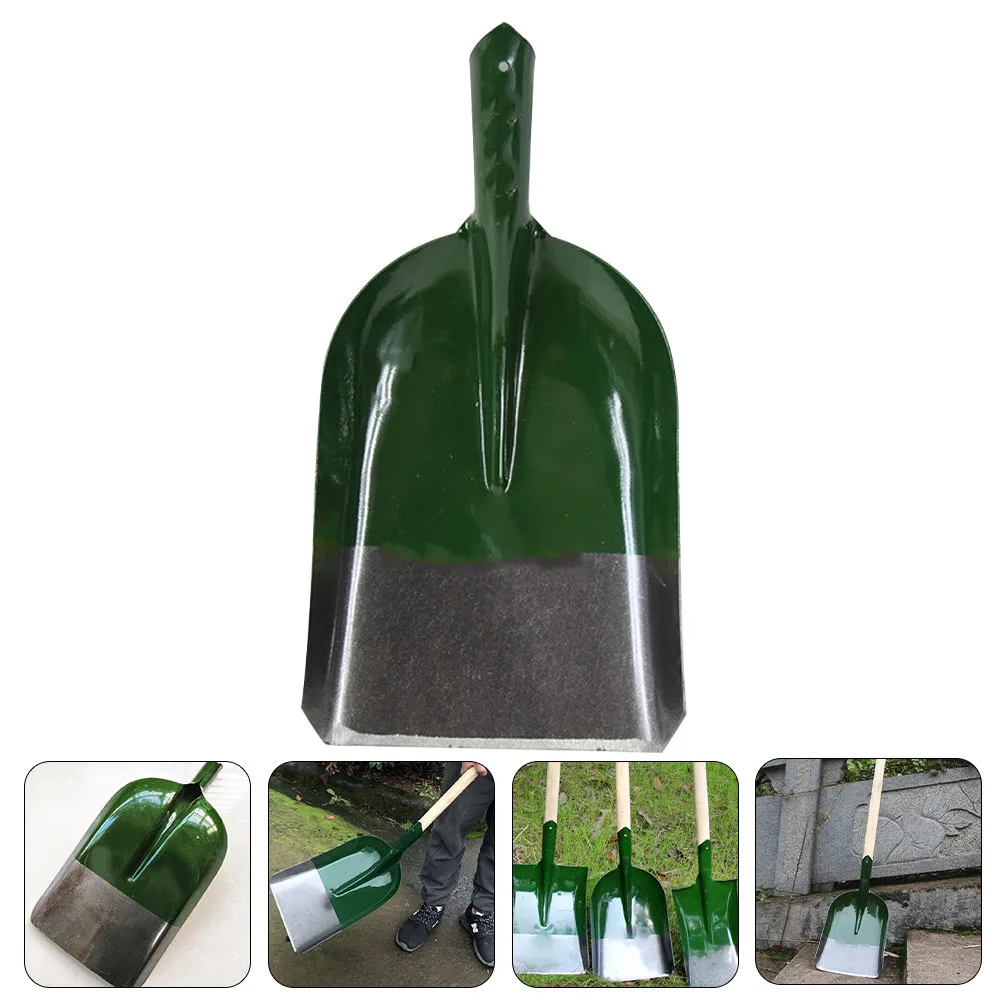 Sturdy Metal Garden Shovel with Wood Handle Small Soil Scoop for Digging Planting Transplanting and Balcony Use
