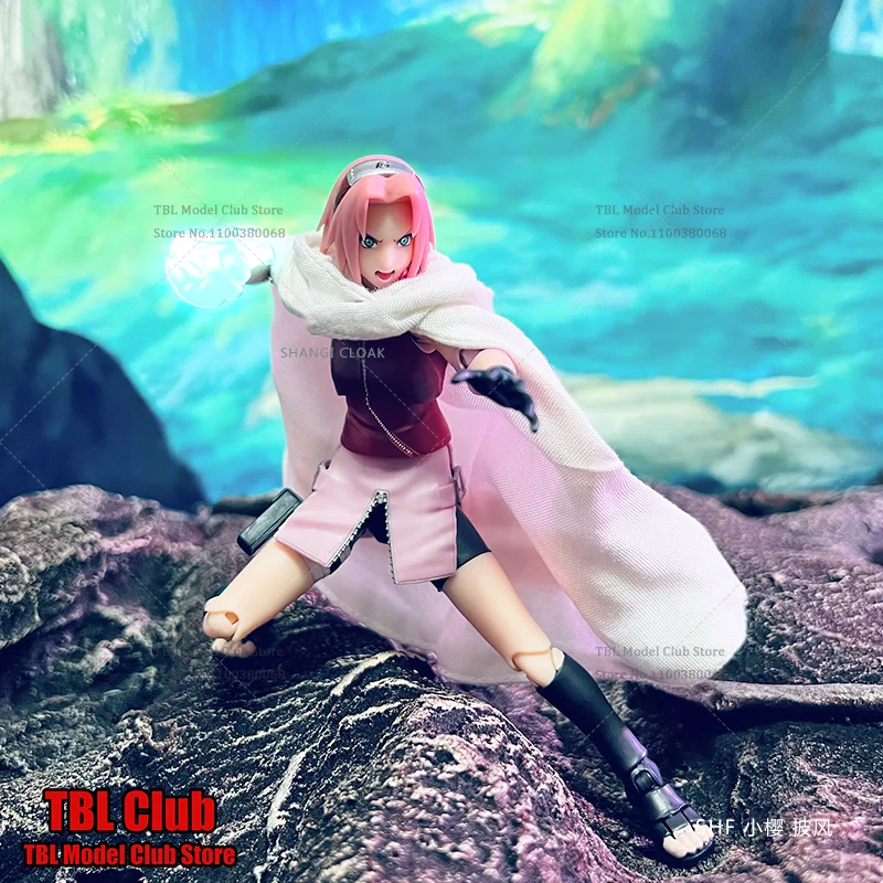 

1/12 Scale Female Clothes Cloak NARUTO Haruno Sakura Medical Ninja Japanese Anime For SHF 6-inch Action Figure Soldier Scene