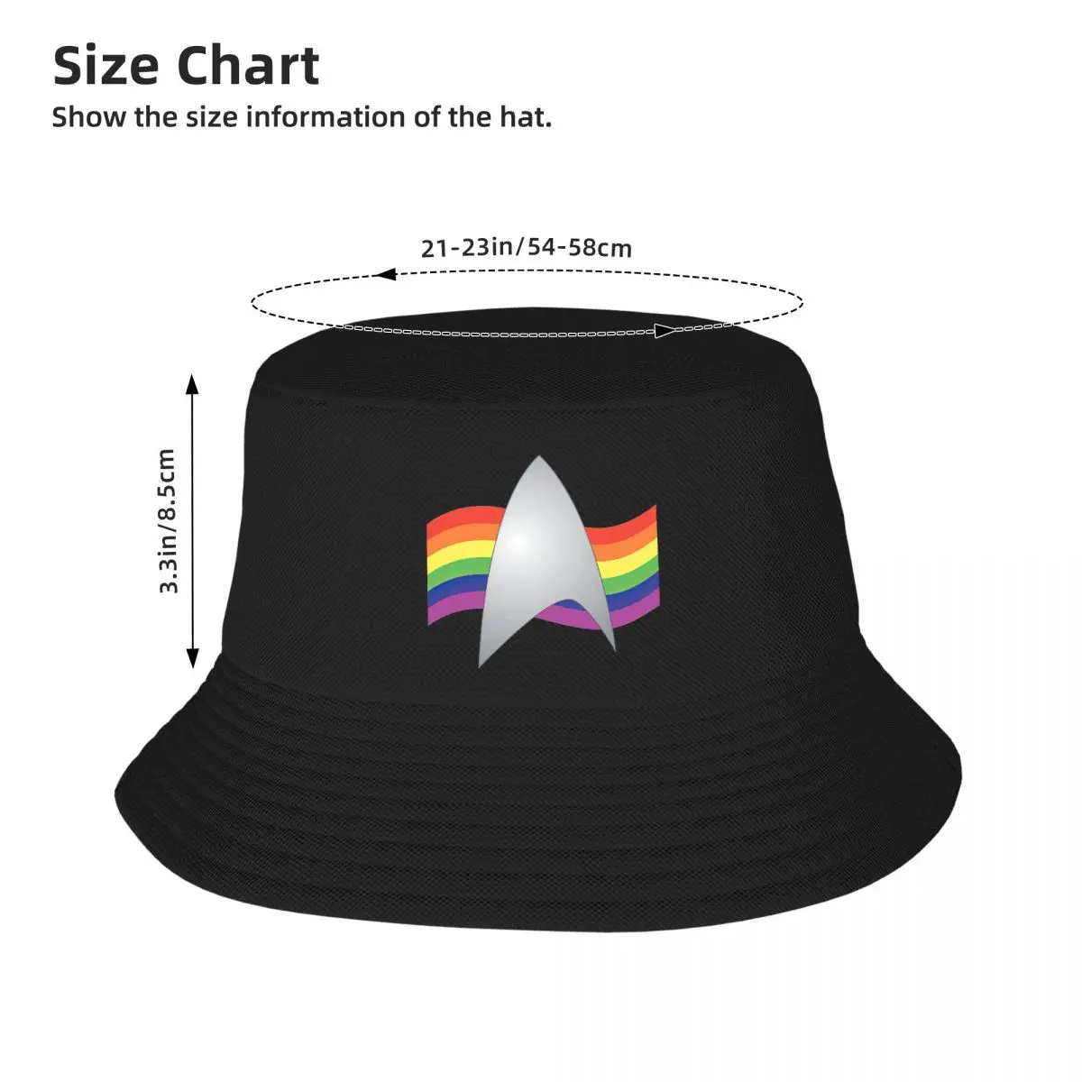 Streetwear Star Treks Film Bucket Hat Women Packable Outdoor Rainbow Fishing Fisherman Caps Hot Summer Headwear image 4