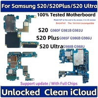 EU USA Version Working For Samsung Galaxy S20 Ultra G980F G985F G981B G986B G986U G981U G988B 5G Plus Motherboard Full Chips A+
