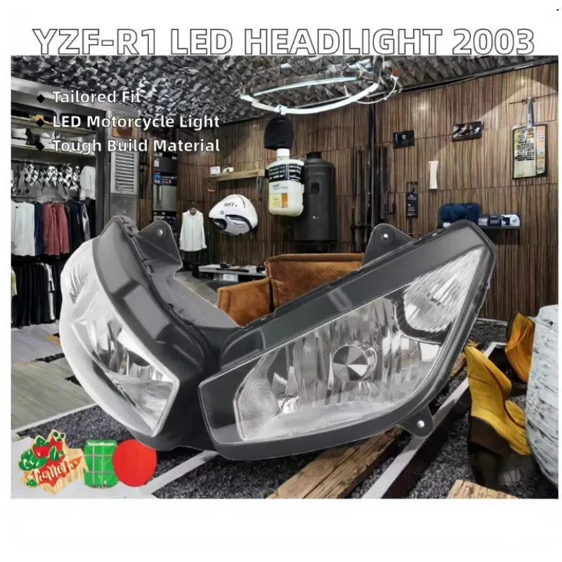 Custom CFP YAMAHA YZF-R1 LED Headlight Assembly Front Motorcycle Lights with No Blub for 2002-2003 Models
